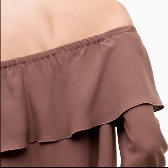 Aritzia Wilfred Morel Off Shoulder  Blouse Pink - Picture 4 of 14